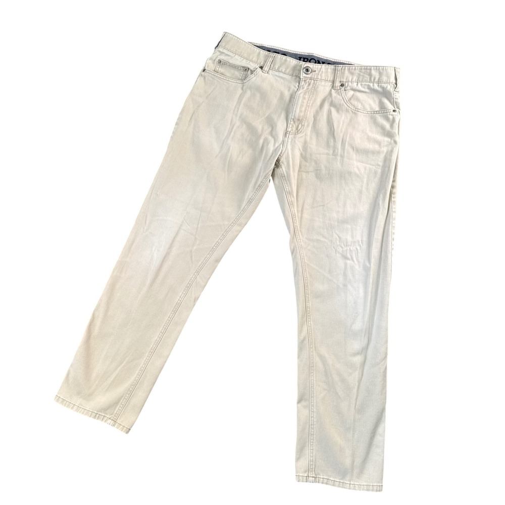 Iron Co Mens Khaki Chino Pants Straight Fit Casual Comfort‎ 36x29